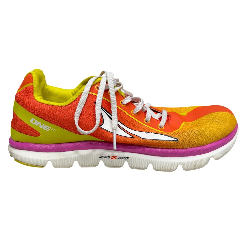 Altra One 2.5 Running Shoes Womens Size 10 Orange Yellow Zero Drop Athletic